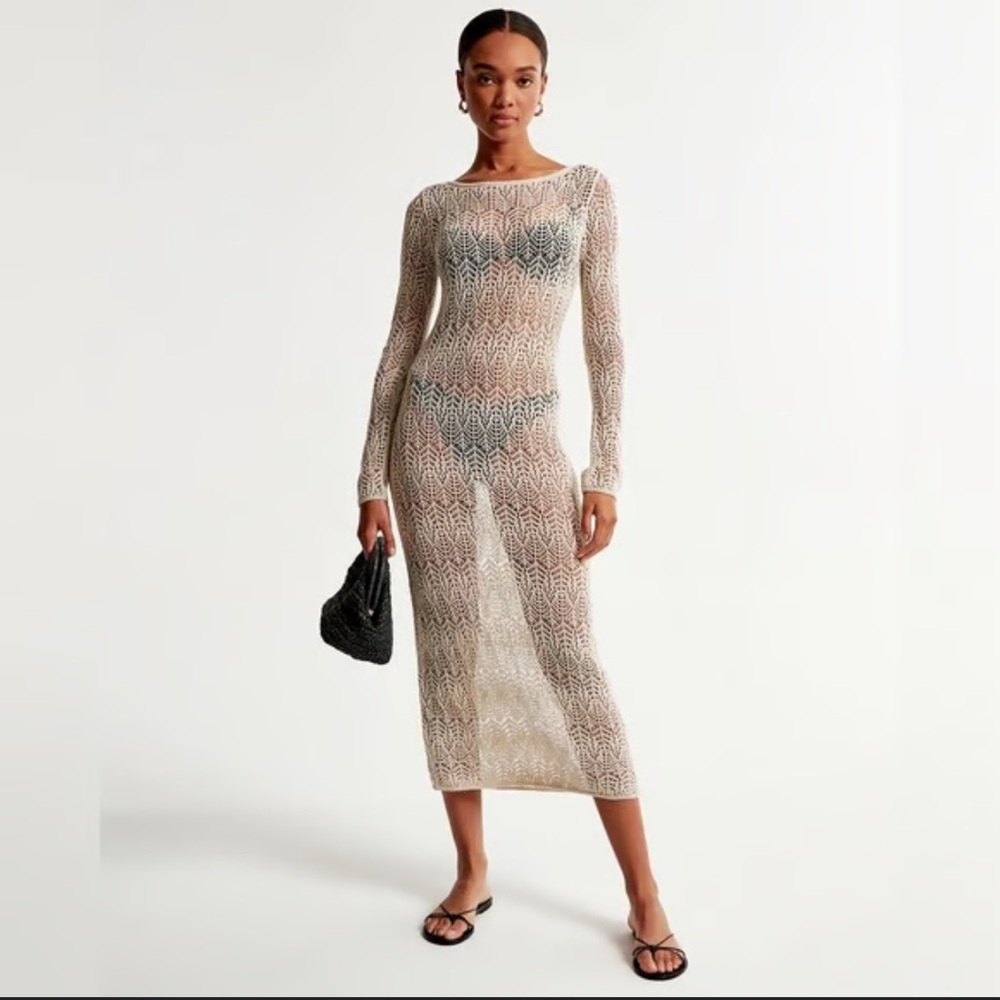 Abercrombie & Fitch Crochet Maxi Dress